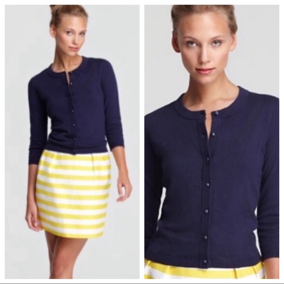 kate spade Sweaters - Kate Spade Sofia Cashmere Silk Cardigan Navy Large